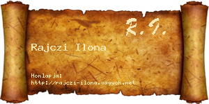 Rajczi Ilona névjegykártya