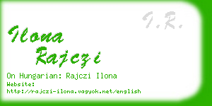 ilona rajczi business card